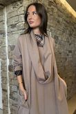 Sola Smart Tech Cowl Cocoon Dress Mocha
